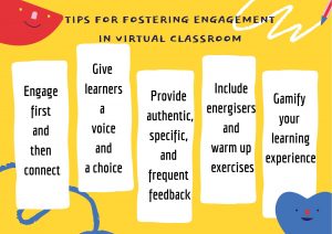 Tips for fostering engagement in virtual classrooms