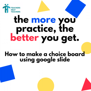 How to Make a Choice Board on Google Slides